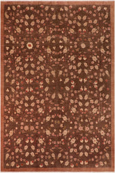 handmade Transitional Kafkaz Brown Rust Hand Knotted RECTANGLE 100% WOOL area rug 10 x 14